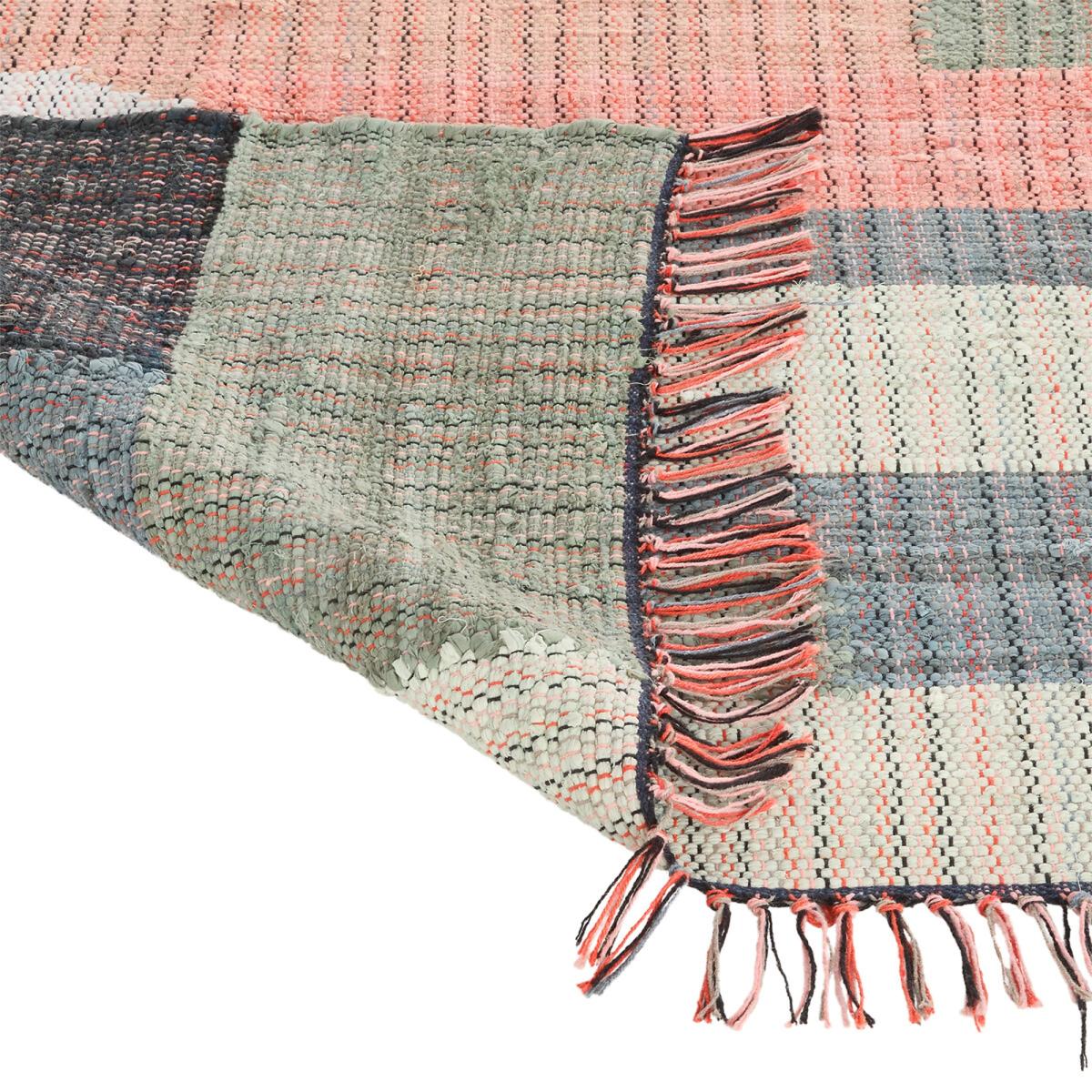 Kanta Multicoloured Flat Woven 100% Recycled Cotton Rug – image 4