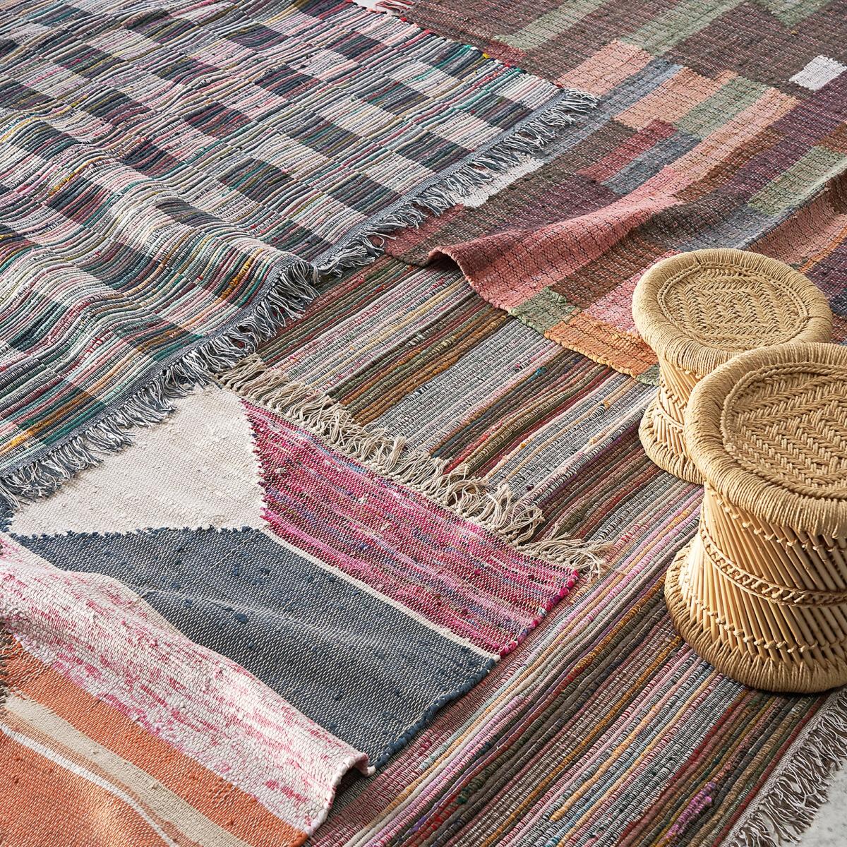 Kanta Multicoloured Flat Woven 100% Recycled Cotton Rug – image 6