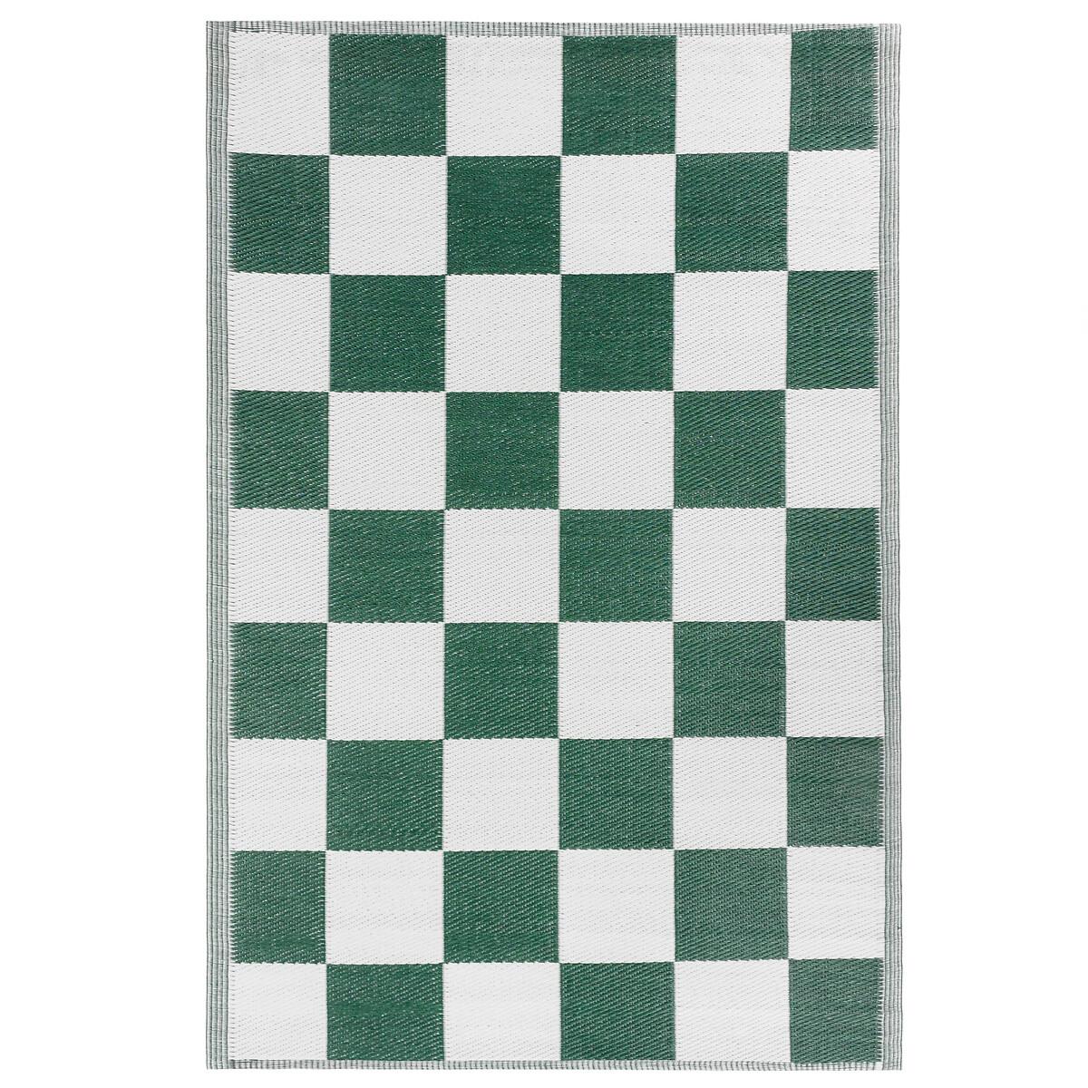 Checkerboard Reversible Woven Jacquard 100% Recycled Indoor/Outdoor Rug – image 2