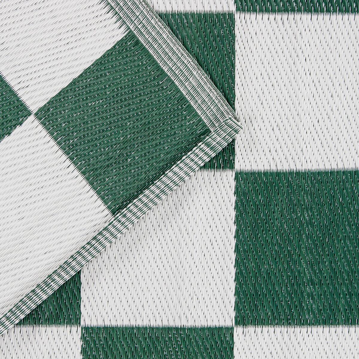 Checkerboard Reversible Woven Jacquard 100% Recycled Indoor/Outdoor Rug – image 3