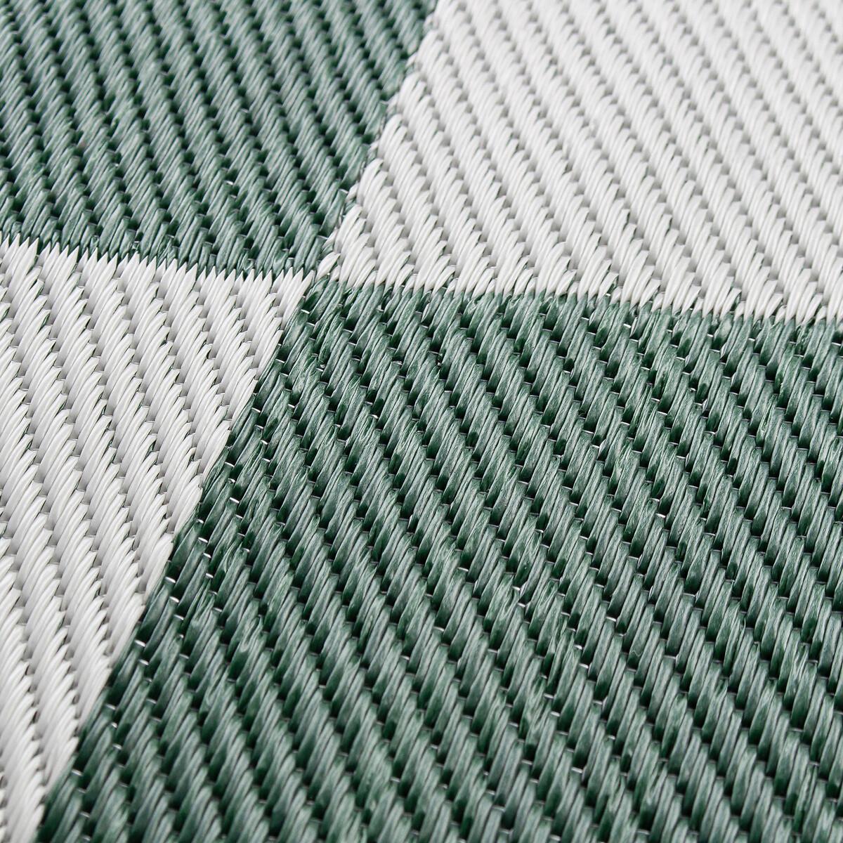 Checkerboard Reversible Woven Jacquard 100% Recycled Indoor/Outdoor Rug – image 4