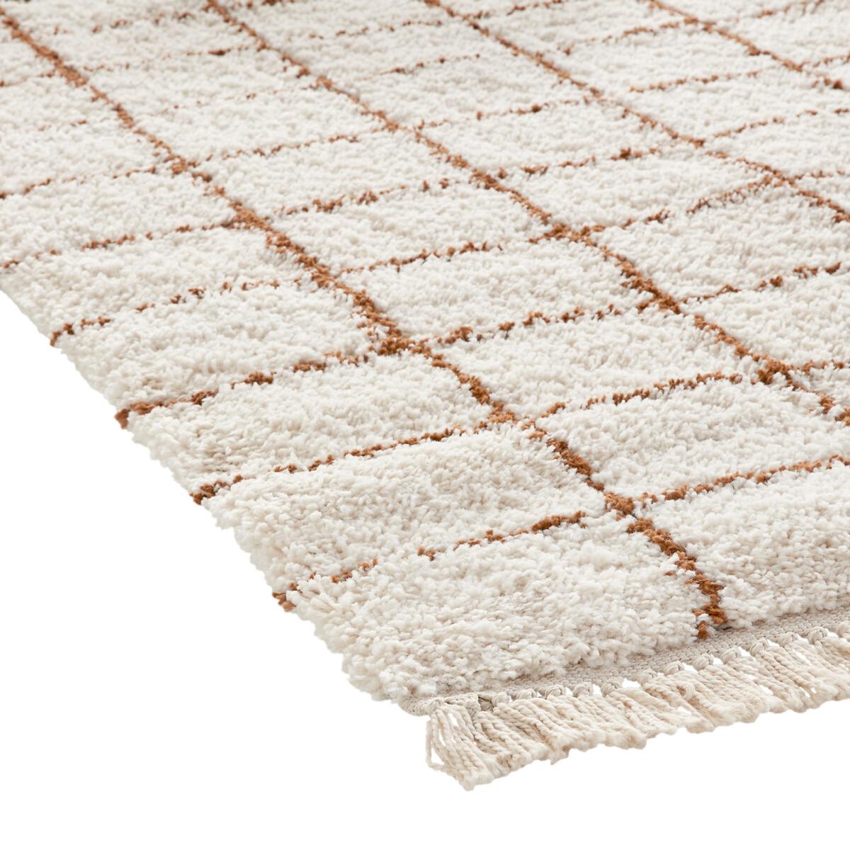 Ocana Fringed Checked Rug – image 2