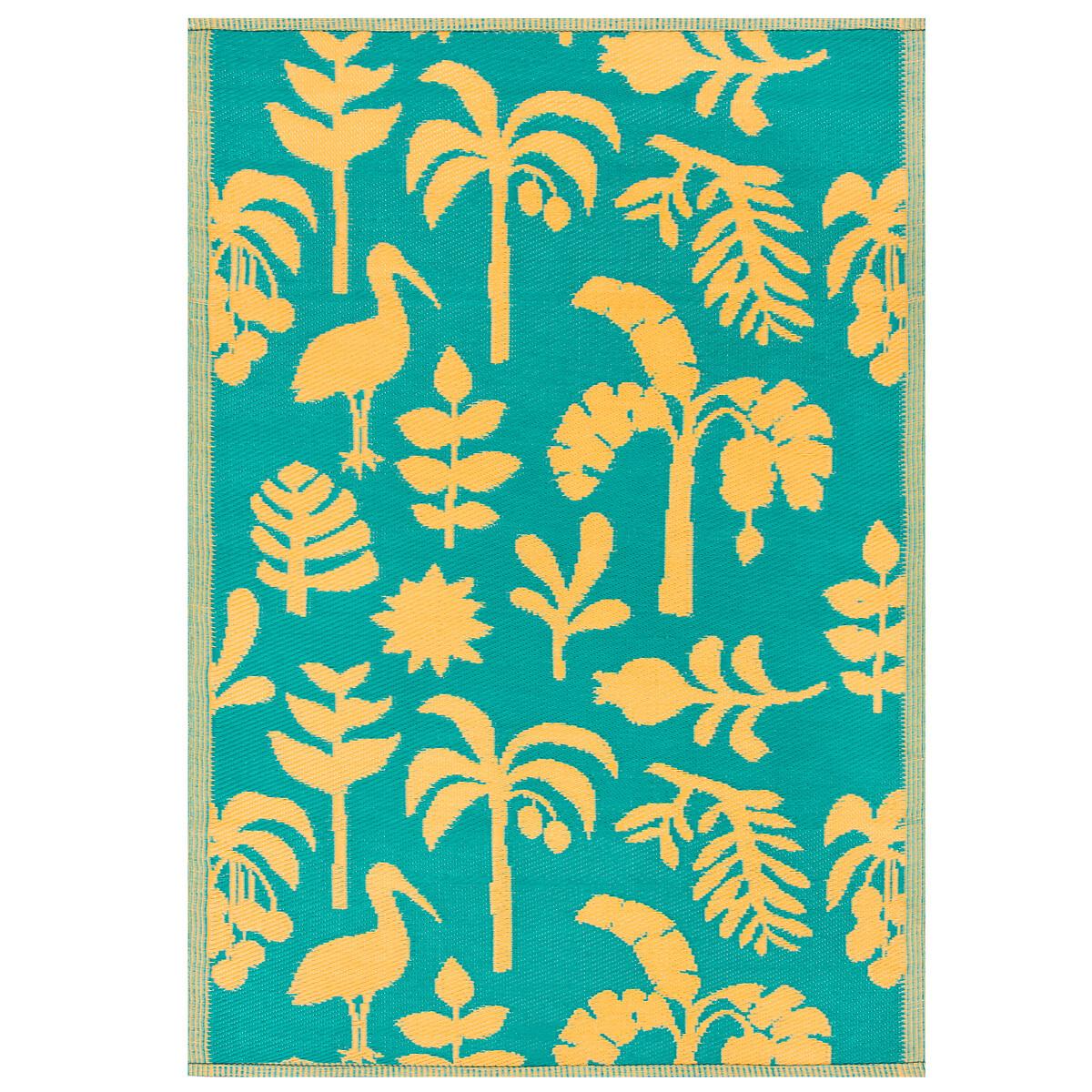 Bright Tropical Woven 100% Recycled Indoor/Outdoor Rug – image 2