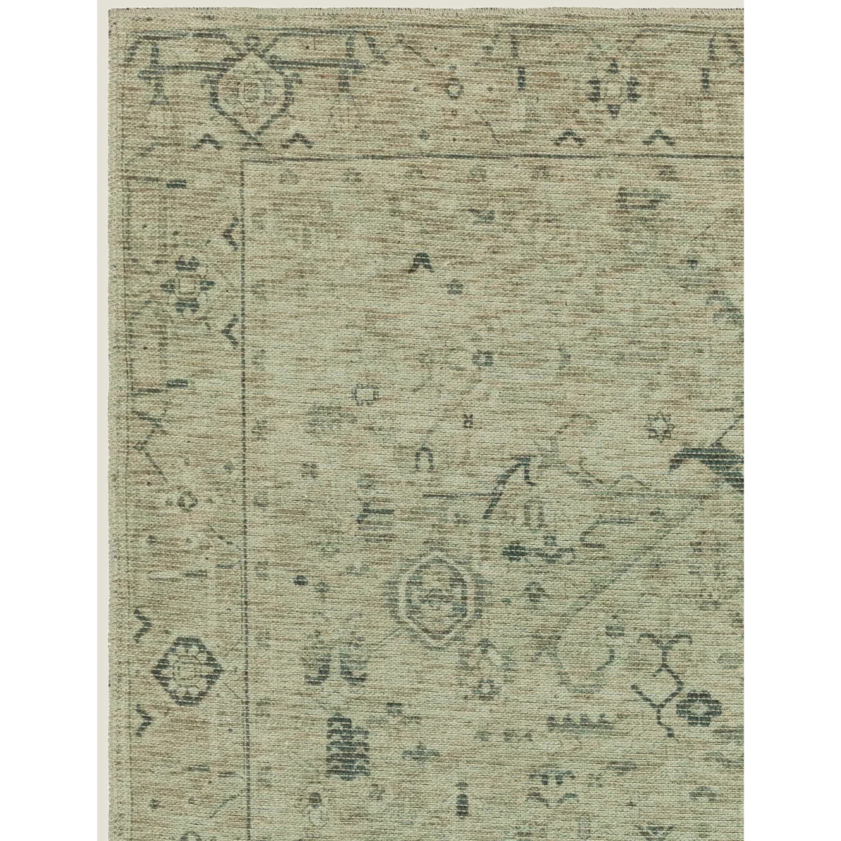 Asiatic Kaya Vida Vintage Style Flatweave Rug - MED - Green, Green – image 4