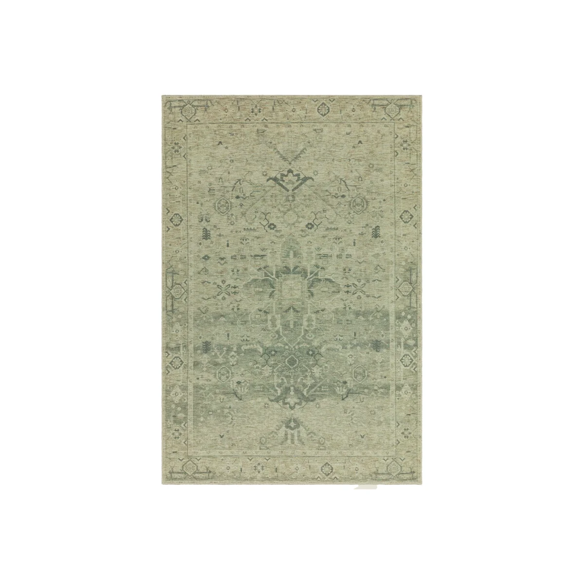 Asiatic Kaya Vida Vintage Style Flatweave Rug - MED - Green, Green – image 1