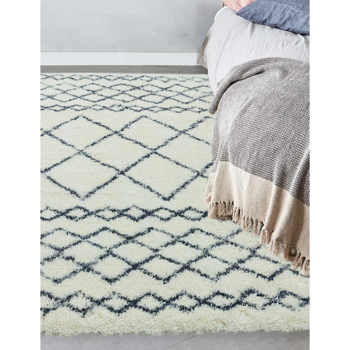 Asiatic Alto Moroccan Shaggy Rug - MED - Ivory, Ivory – image 2