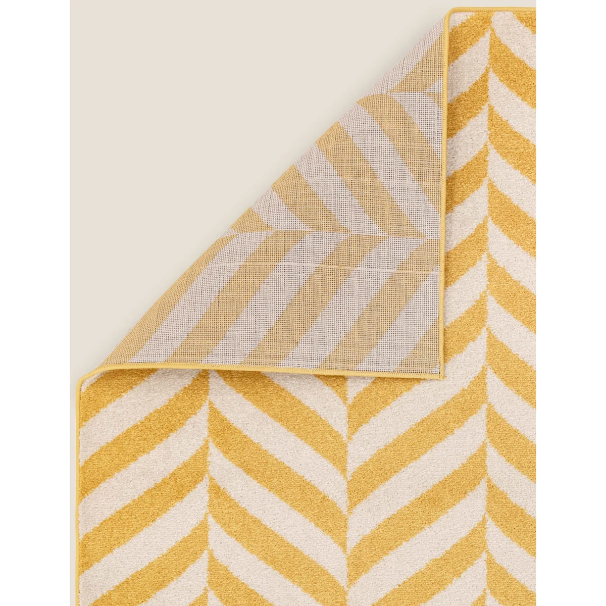 Asiatic Muse Chevron Flatweave Rug - Small - Yellow, Yellow – image 5