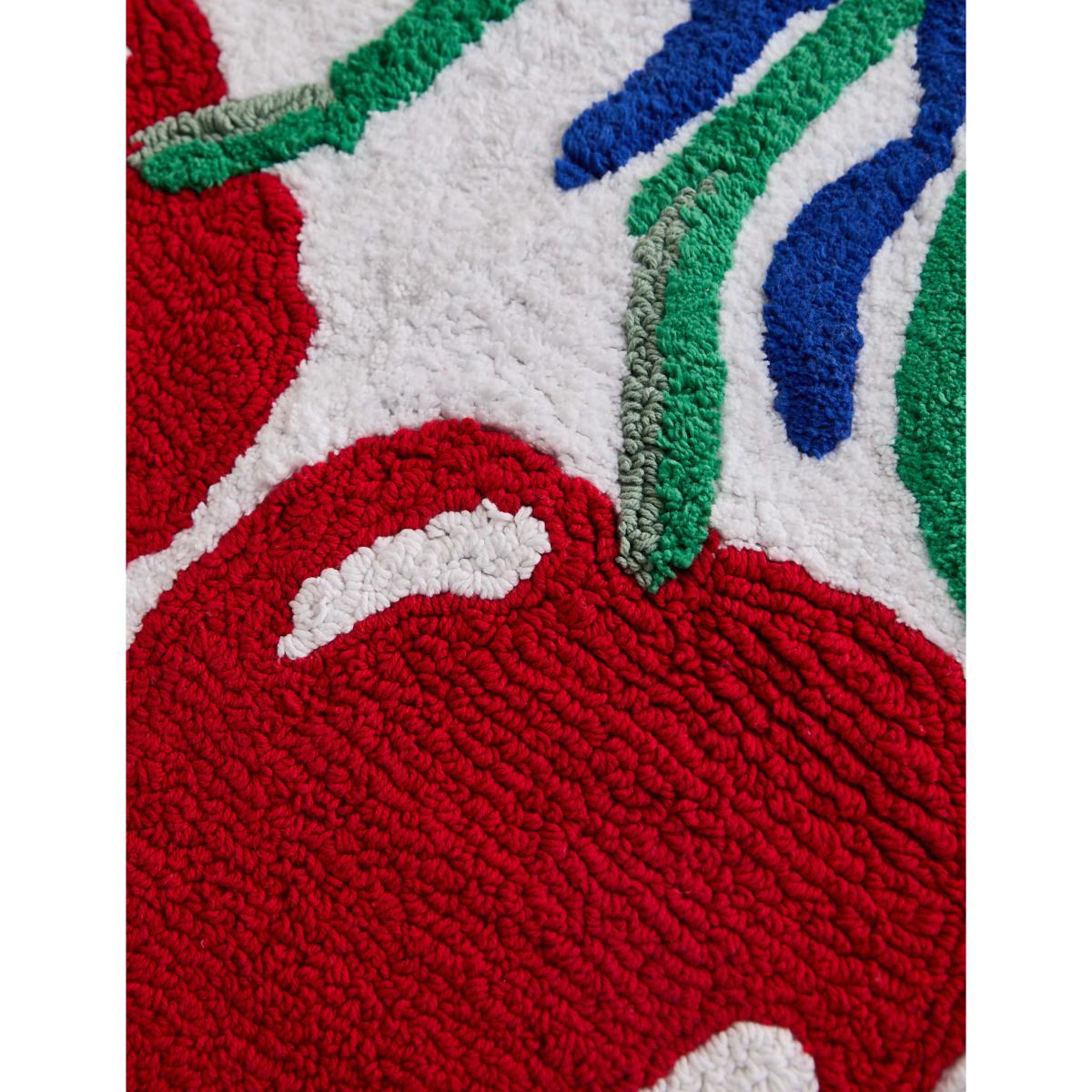 M&S Collection Pure Cotton Cherry Bath Mat - Red Mix, Red Mix – image 2