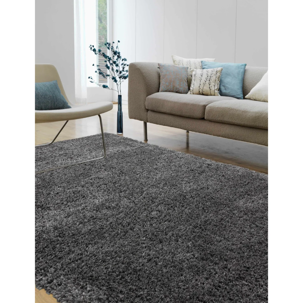 Asiatic Richie Soft Touch Shaggy Rug - Large - Blue, Blue,Beige – image 2