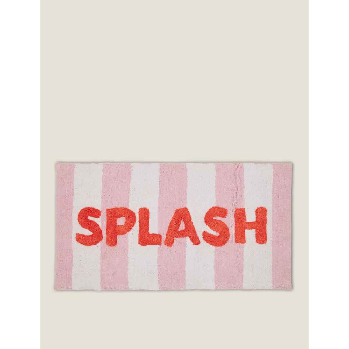 Joules Pure Cotton Splash Bath Mat - Pink, Pink – image 3