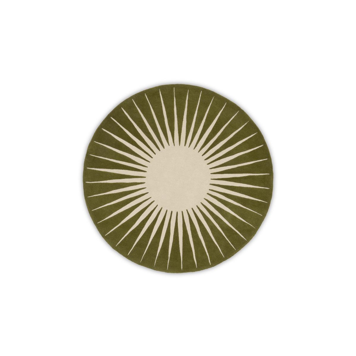 Vaserely 100% Wool Round Rug, 200 cm, Moss Green – image 3
