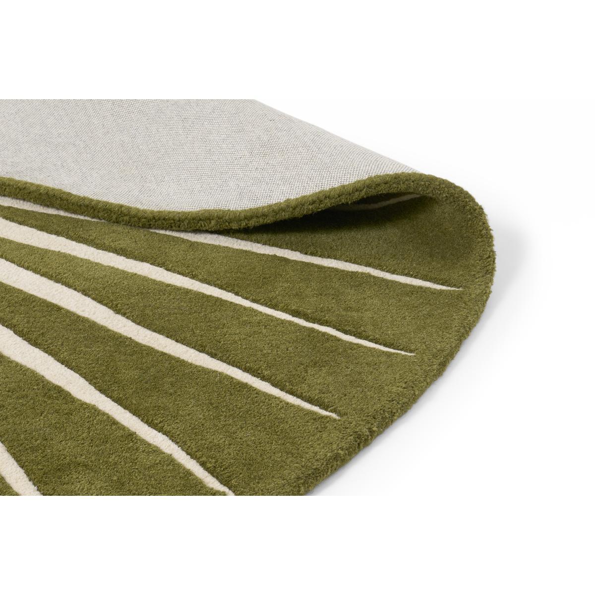 Vaserely 100% Wool Round Rug, 200 cm, Moss Green – image 6