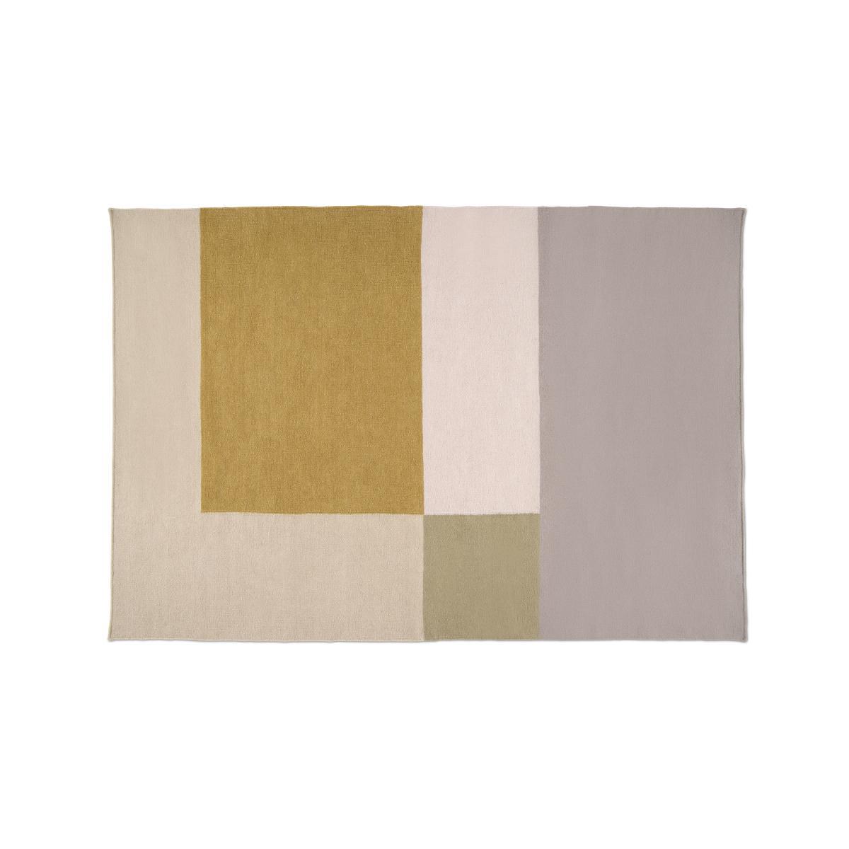 Noaz Wool Flatweave Rug, Large 160 x 230 cm, Yellow & Grey – image 2
