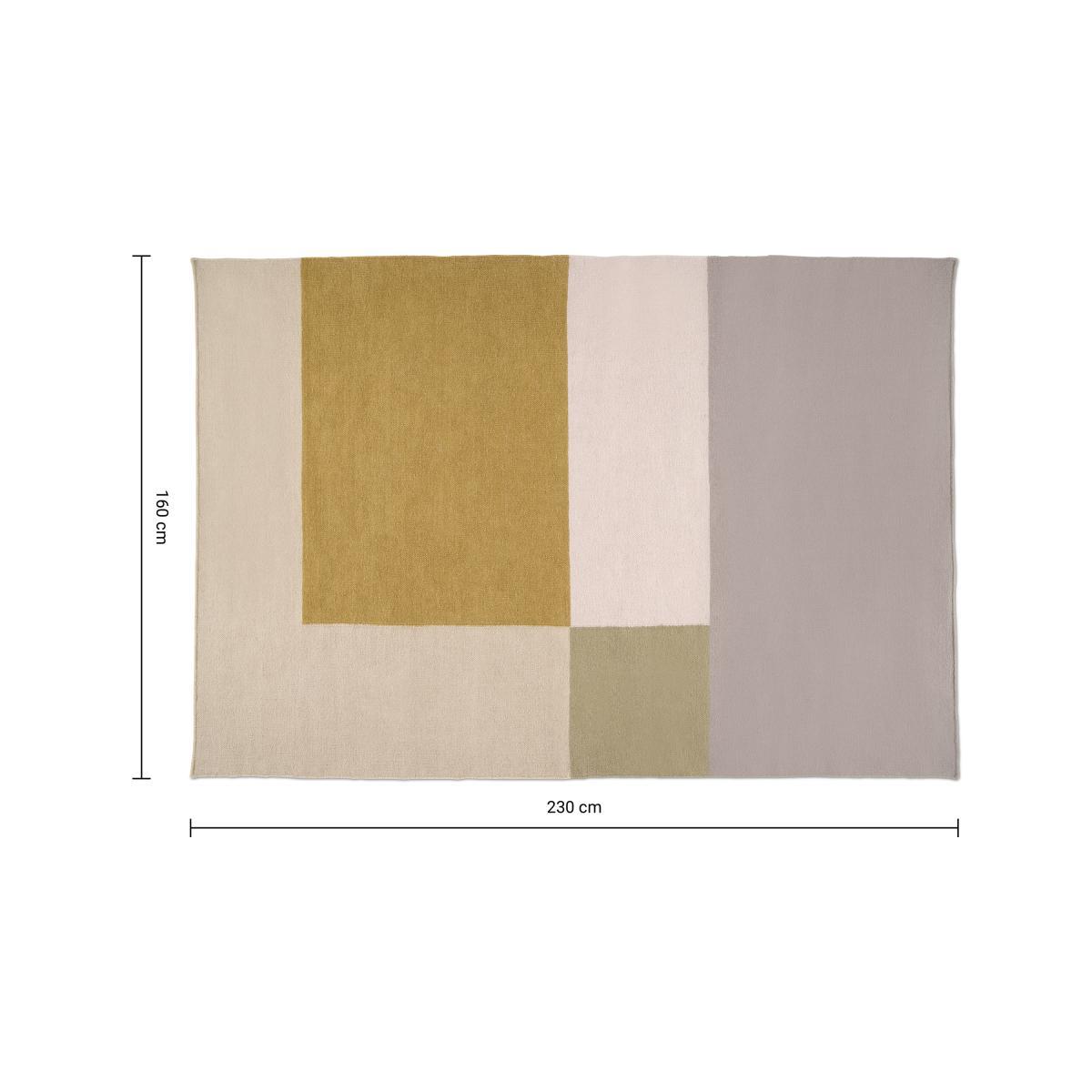 Noaz Wool Flatweave Rug, Large 160 x 230 cm, Yellow & Grey – image 7