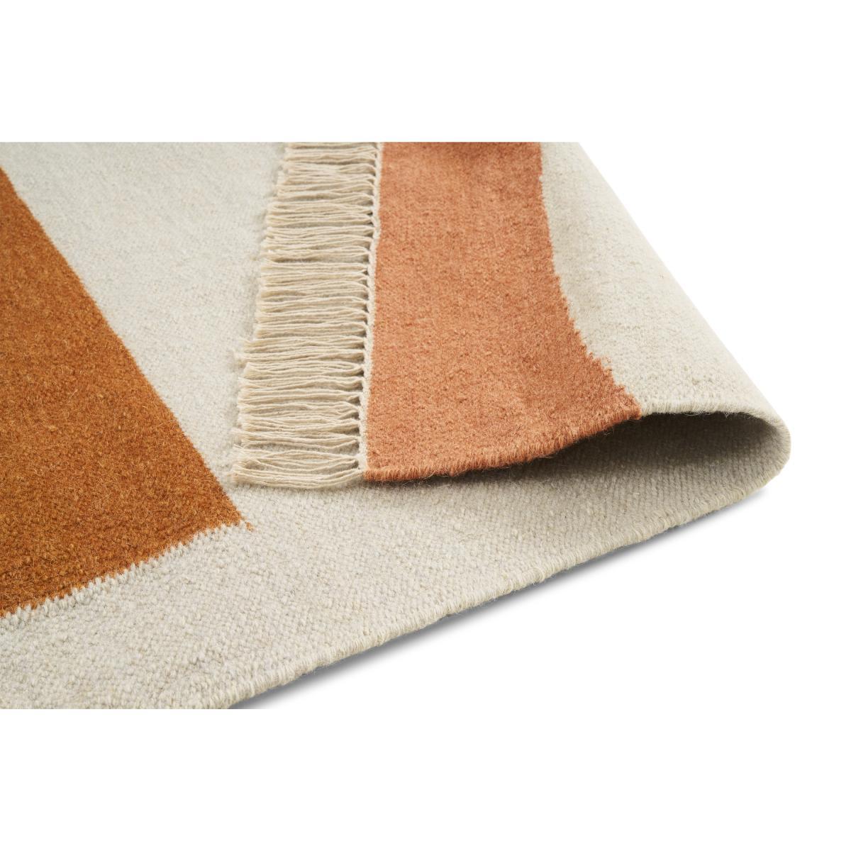 Waltara Flatweave Wool Rug, Large 160 x 230 cm, Green & Orange – image 5