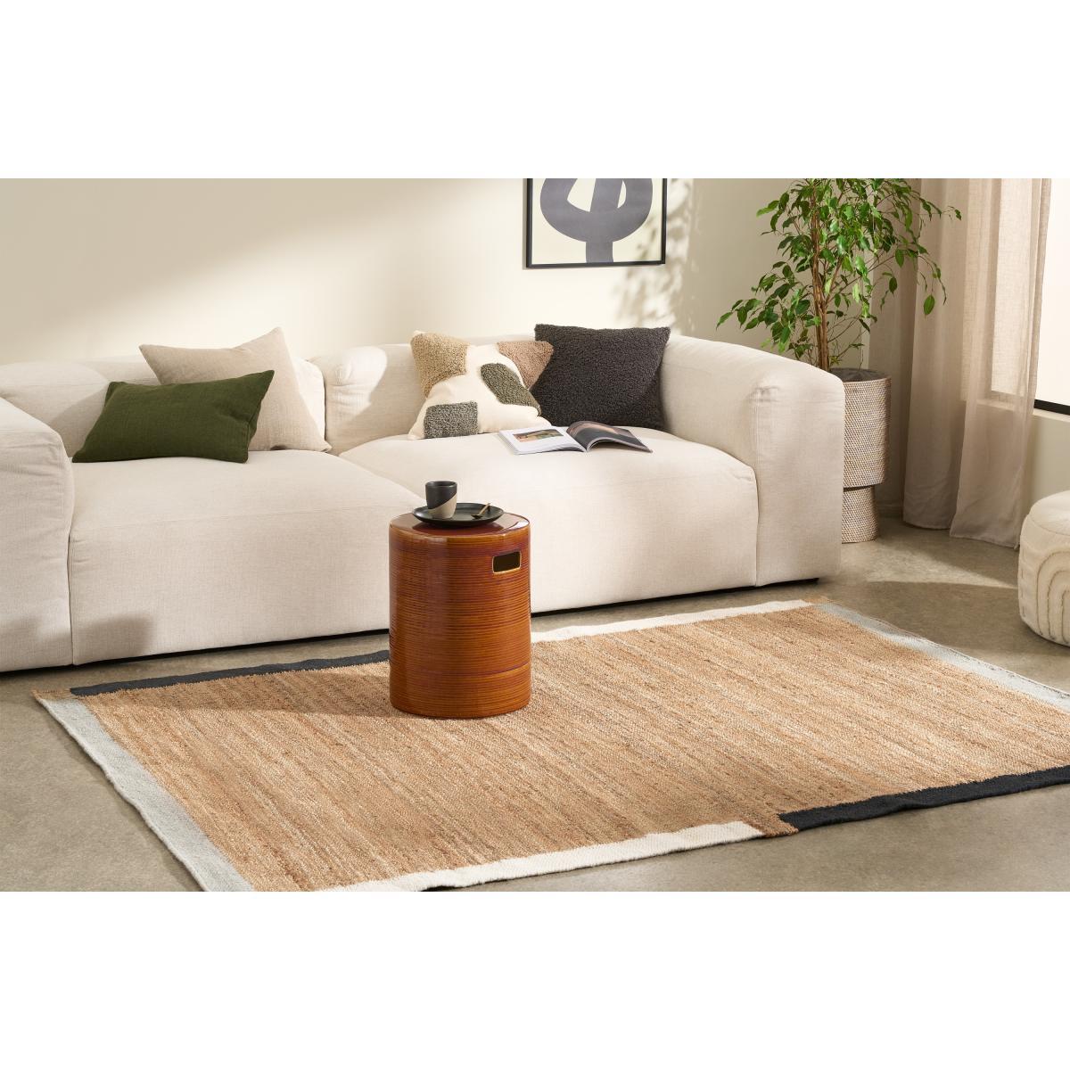 Zambo Rug, Large 160 x 230 cm, Natural & Black Jute – image 3