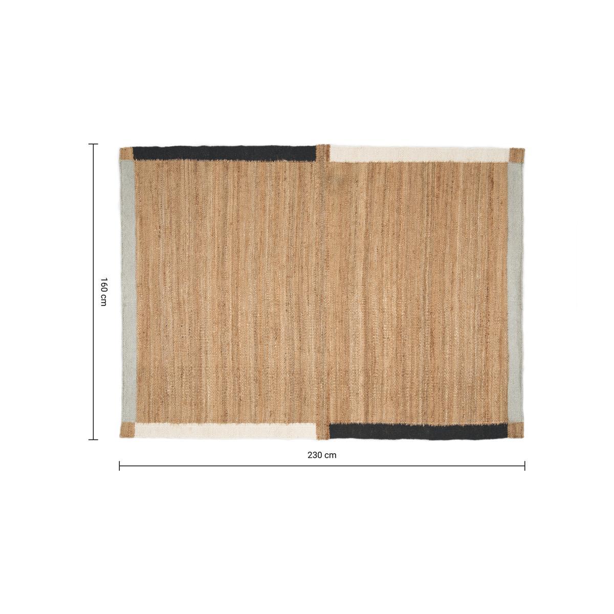 Zambo Rug, Large 160 x 230 cm, Natural & Black Jute – image 7