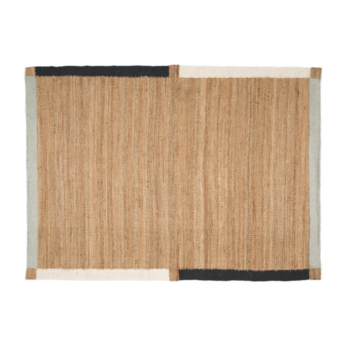 Zambo Rug, Large 160 x 230 cm, Natural & Black Jute – image 1