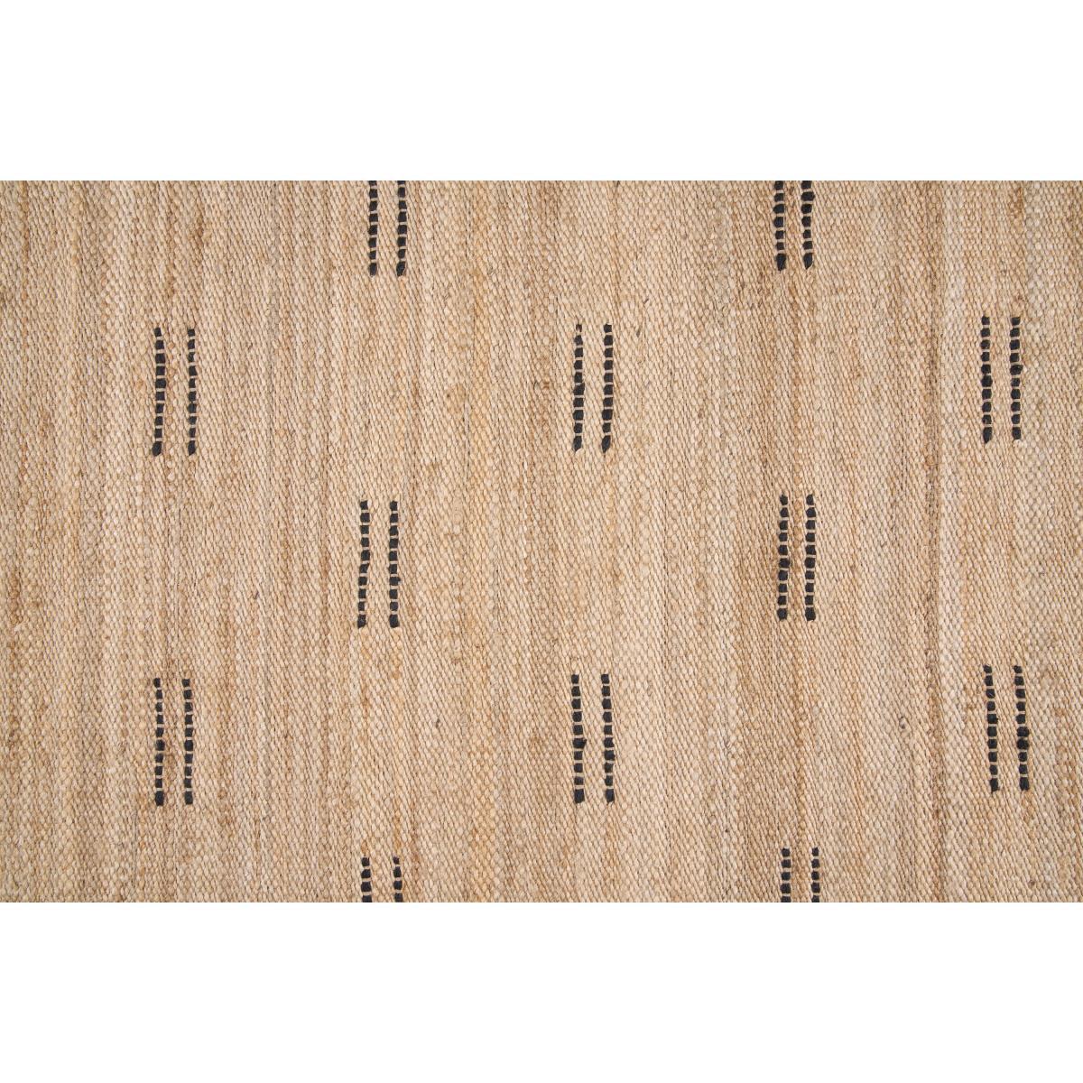 Reza Jute Rug, Large 160 x 230 cm, Natural & Black – image 6