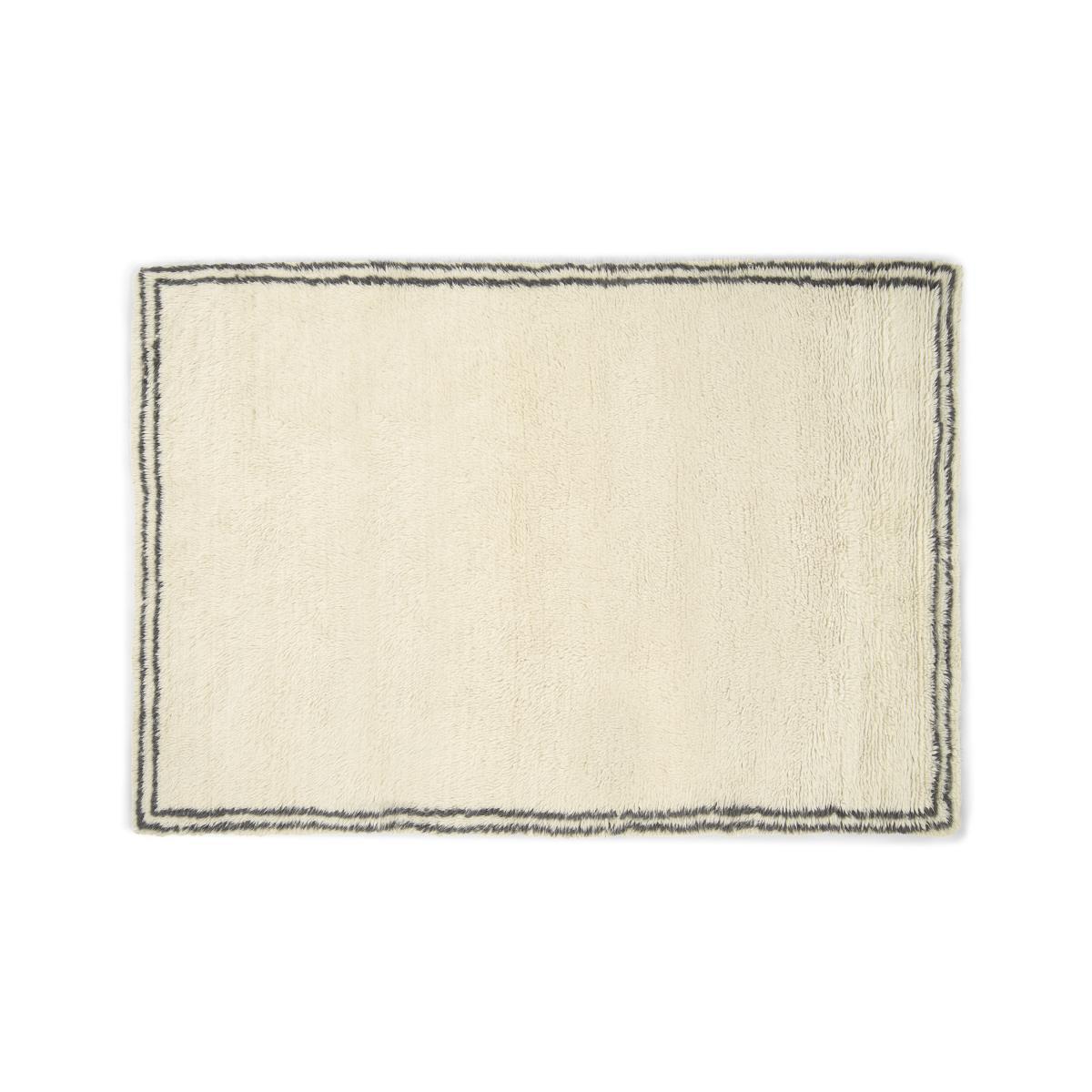Heijer Washed Shaggy 100% Wool Rug, Large 160 x 230 cm, Off-White & Black – image 2