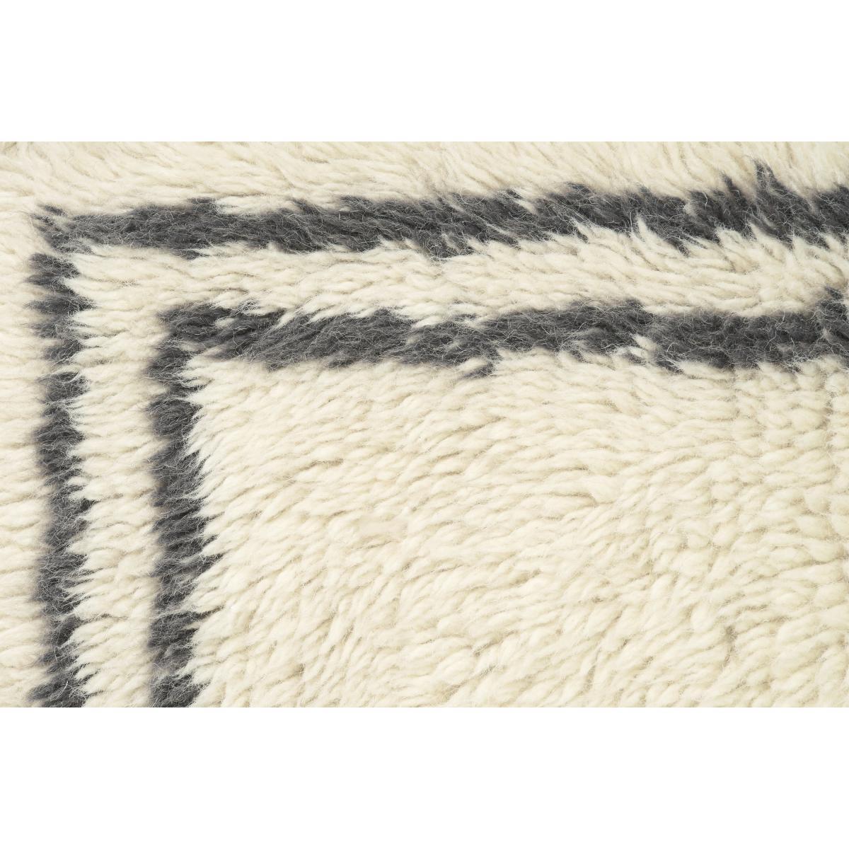 Heijer Washed Shaggy 100% Wool Rug, Large 160 x 230 cm, Off-White & Black – image 6