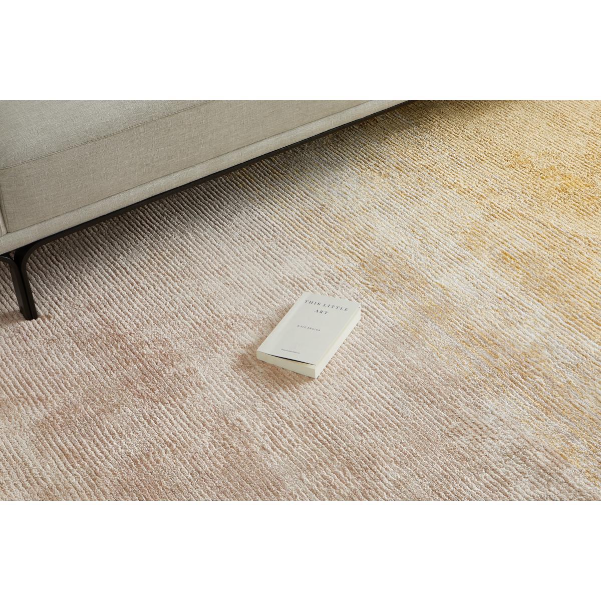 Tazim Graded Viscose Rug, Large 160 x 230cm, Pink & Yellow – image 4