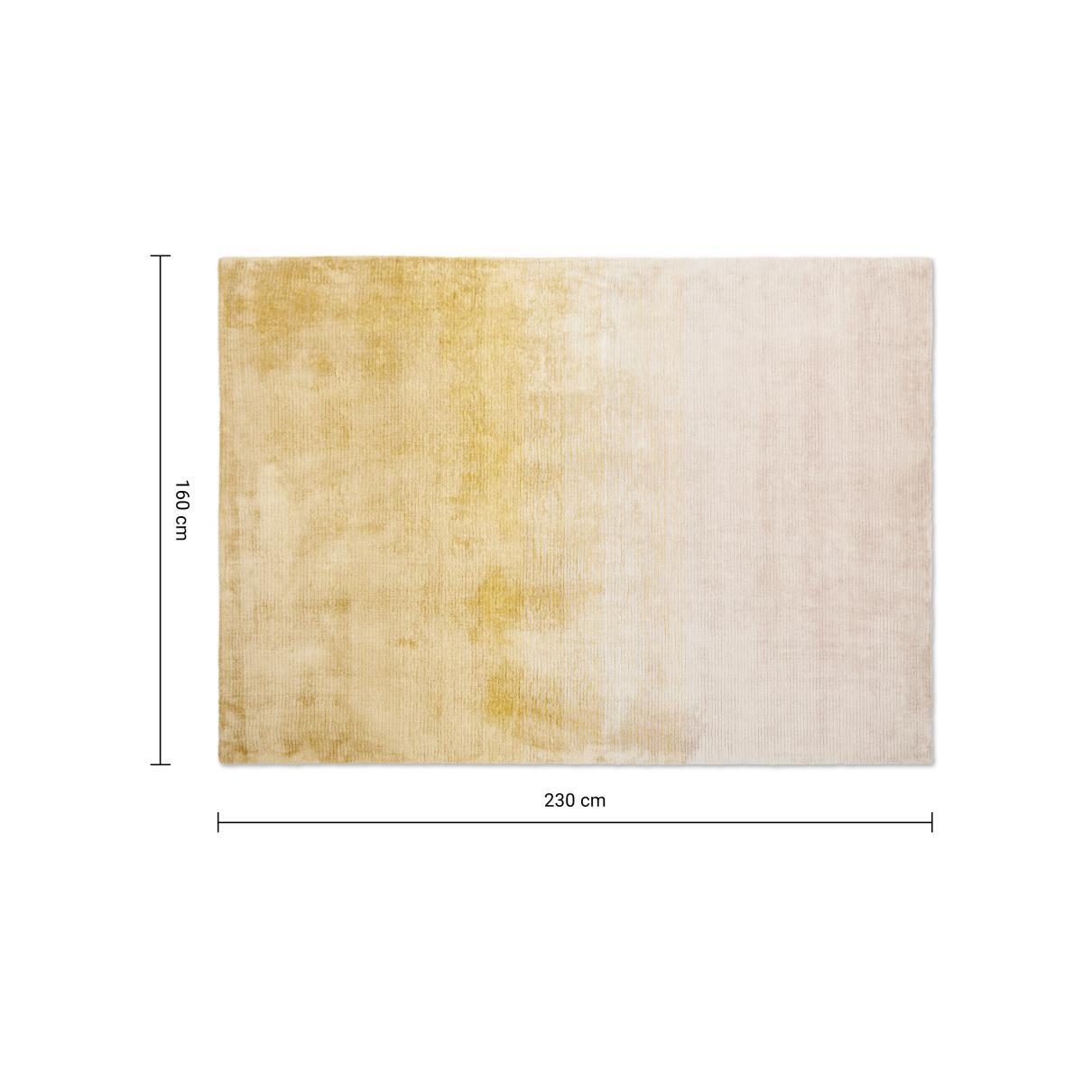Tazim Graded Viscose Rug, Large 160 x 230cm, Pink & Yellow – image 7