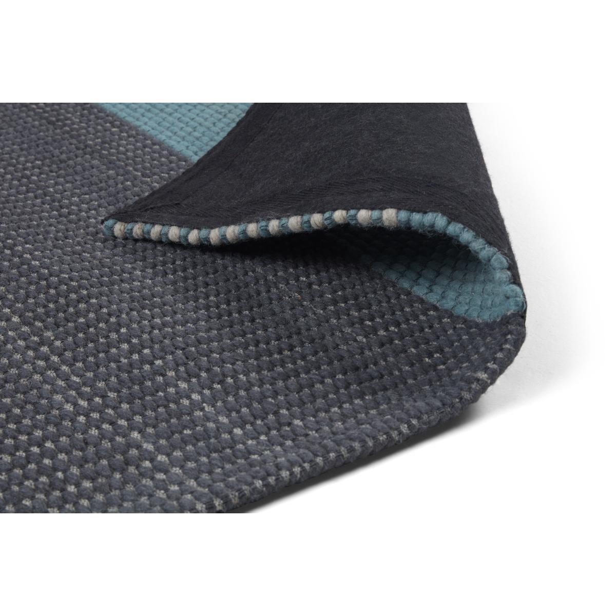 Sanlow Textured Stripe Rug, Large 160 x 230cm, Teal Blue – image 4