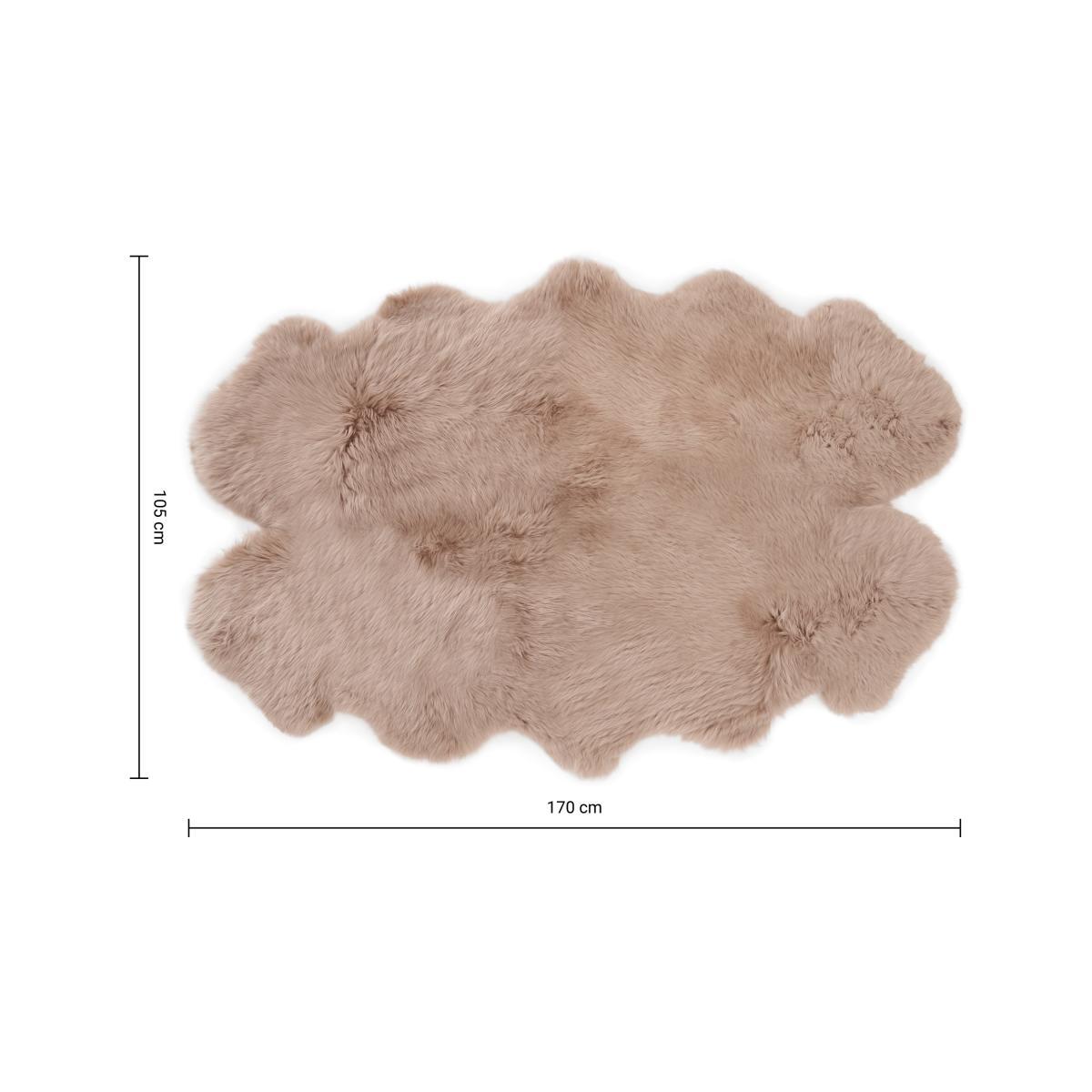 Helgar Quad 100% Sheepskin Rug, Large 105 x 170 cm, Sandstone – image 7