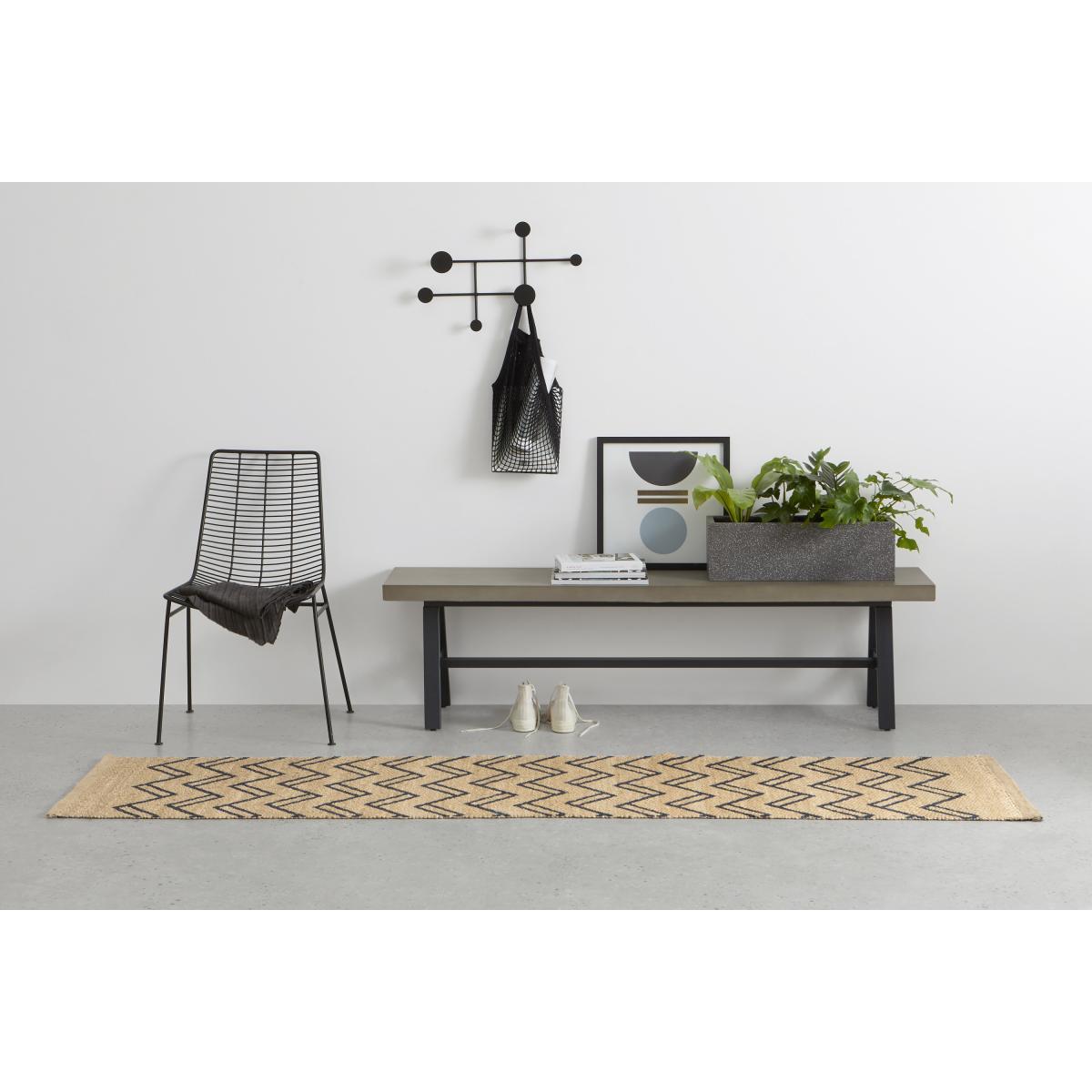 Elian Printed Jute Runner 66 x 250cm, Natural/Midnight Blue – image 3