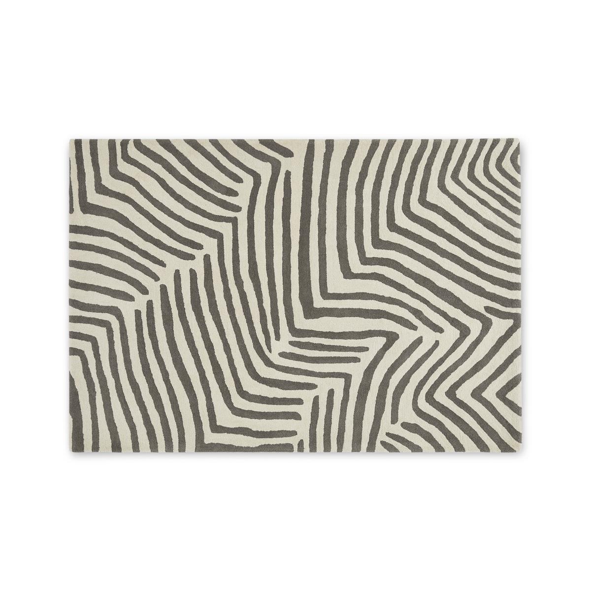 Larkin Handtufted Wool Rug, Large 160 x 230cm, Ecru & Warm Grey – image 2