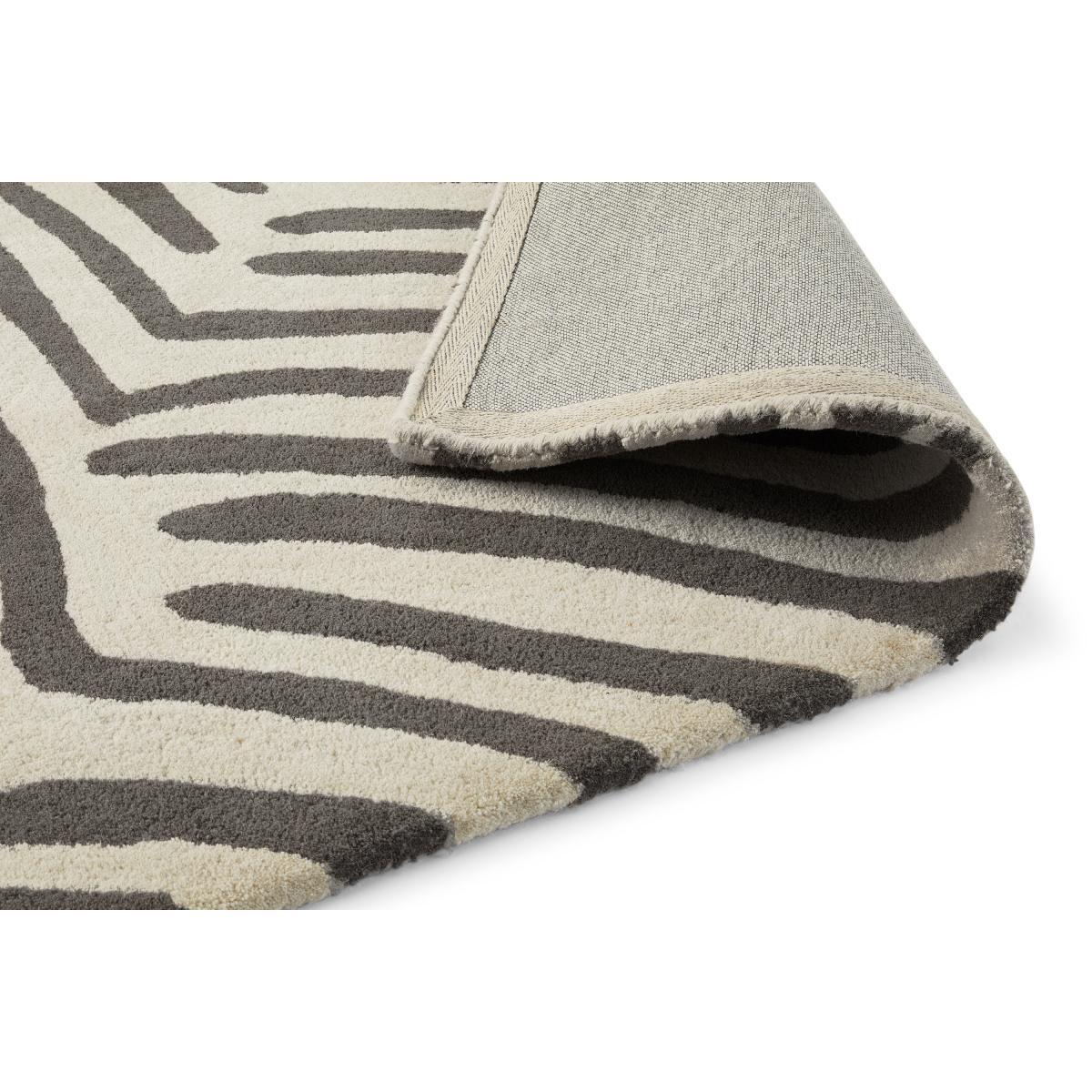 Larkin Handtufted Wool Rug, Large 160 x 230cm, Ecru & Warm Grey – image 5