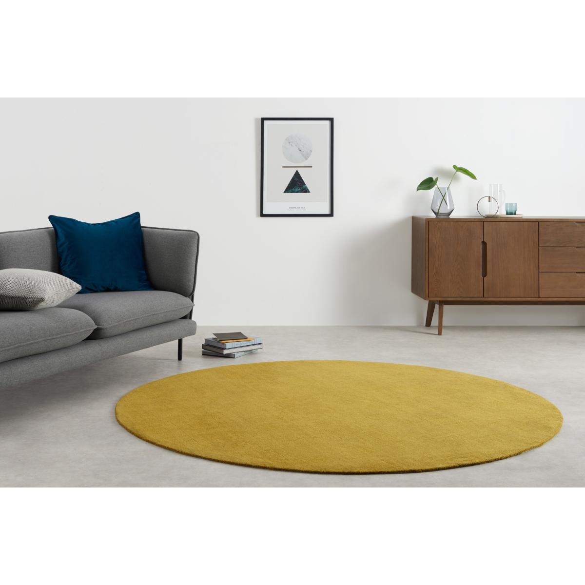 Jago Round Rug, Large 200cm diam, Antique Gold – image 3
