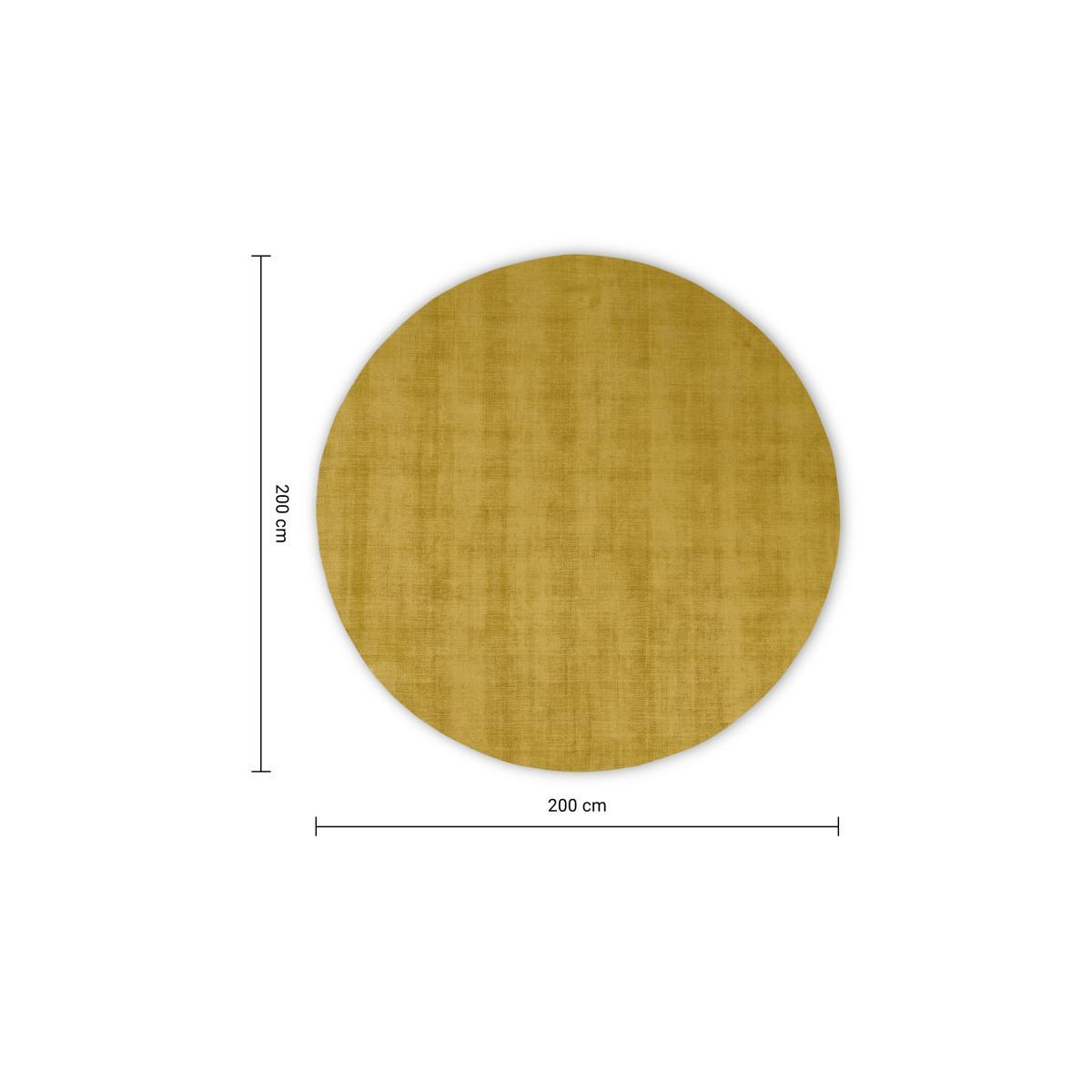 Jago Round Rug, Large 200cm diam, Antique Gold – image 7