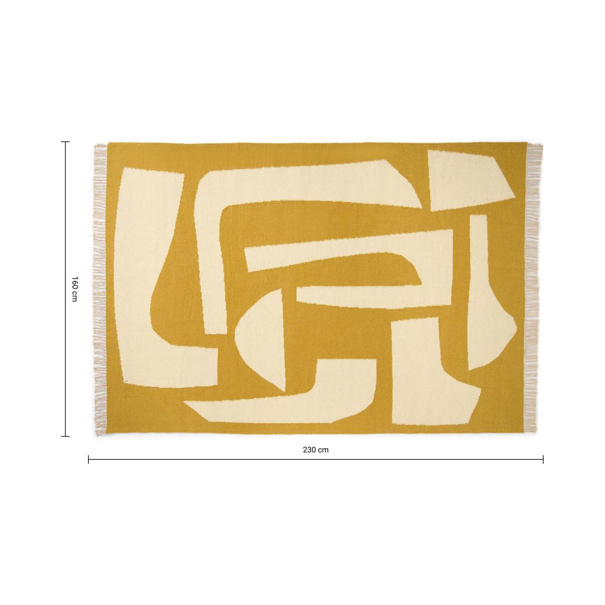 Lafant Wool Flatweave Rug, Large 160 x 230cm, Tan – image 7