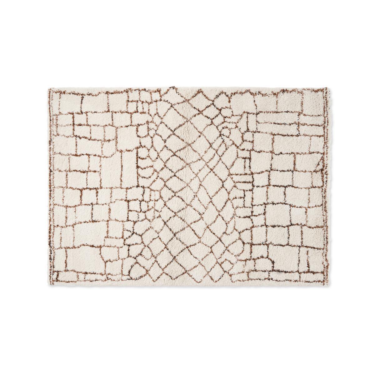 Kafu Berber Style Rug, Large 160 x 230 cm, Off-White & Terracotta – image 2