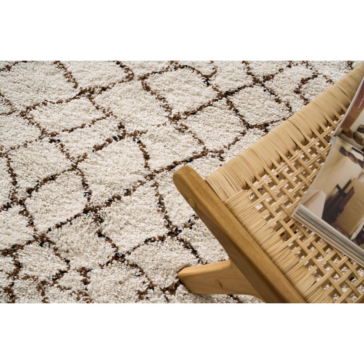 Kafu Berber Style Rug, Large 160 x 230 cm, Off-White & Terracotta – image 4
