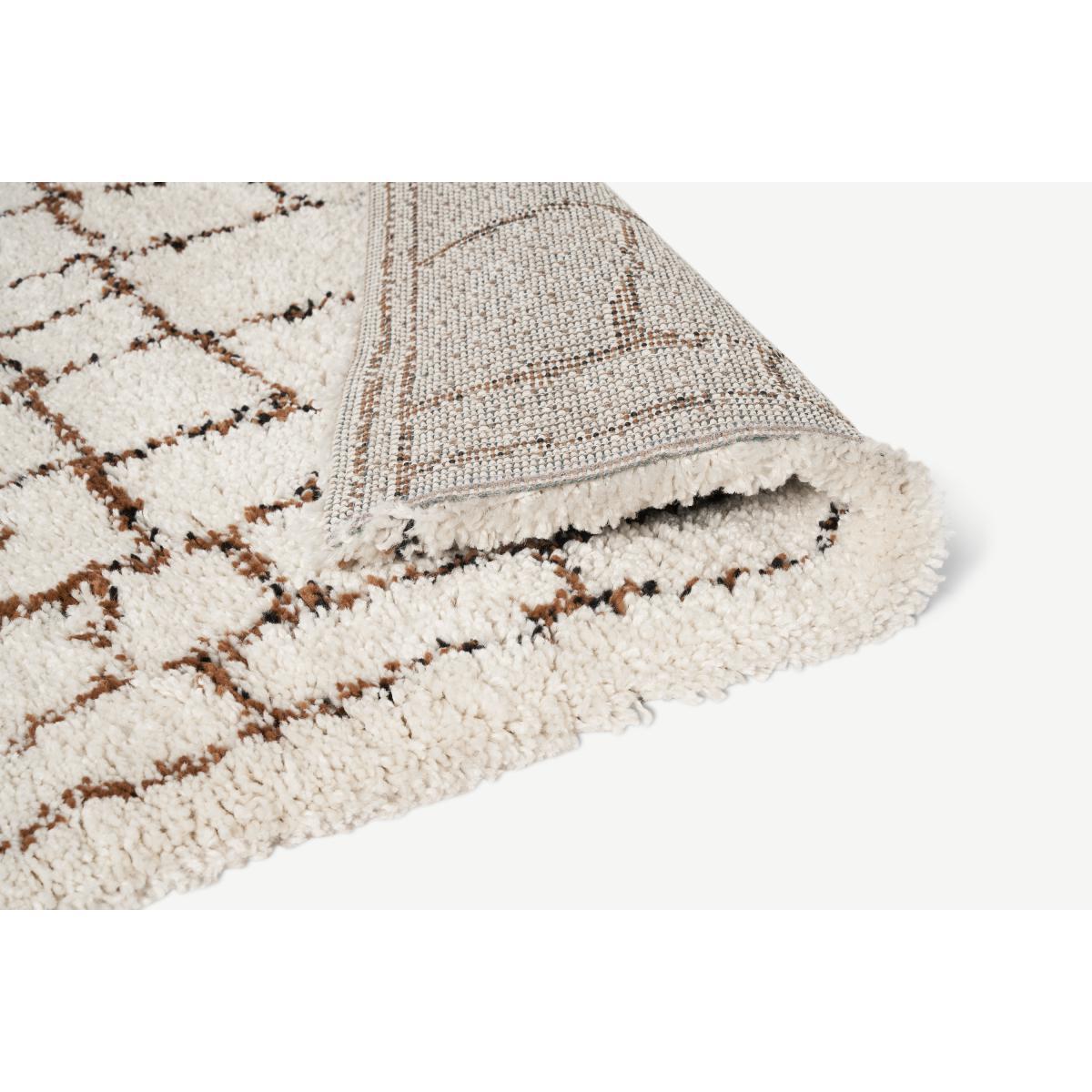 Kafu Berber Style Rug, Large 160 x 230 cm, Off-White & Terracotta – image 5