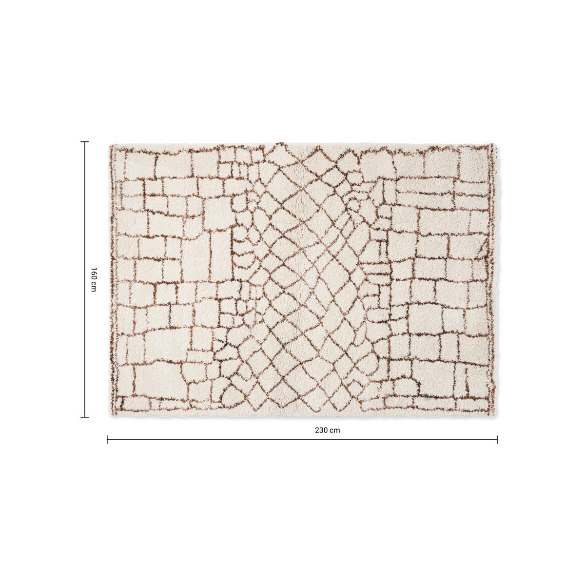 Kafu Berber Style Rug, Large 160 x 230 cm, Off-White & Terracotta – image 7