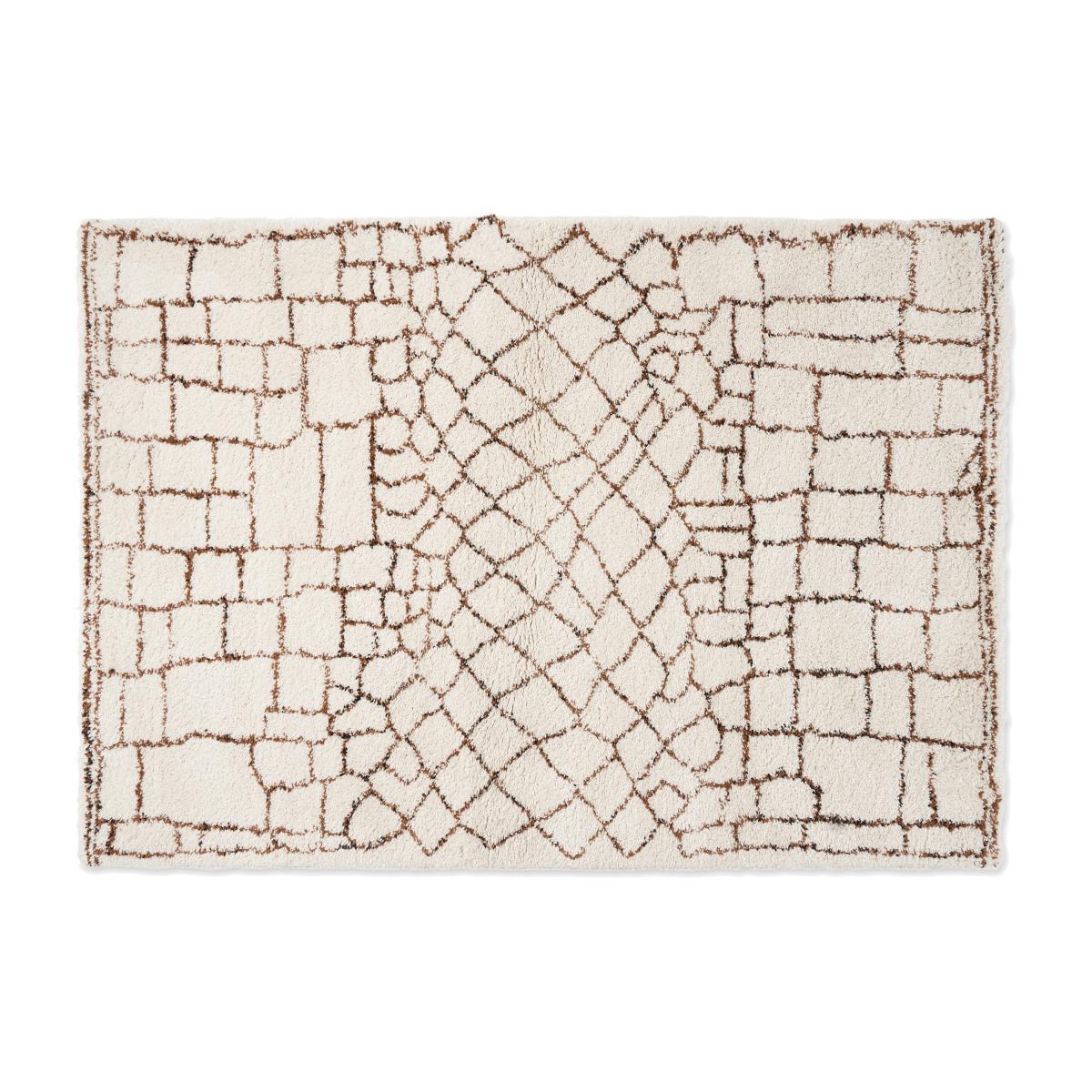 Kafu Berber Style Rug, Large 160 x 230 cm, Off-White & Terracotta – image 1