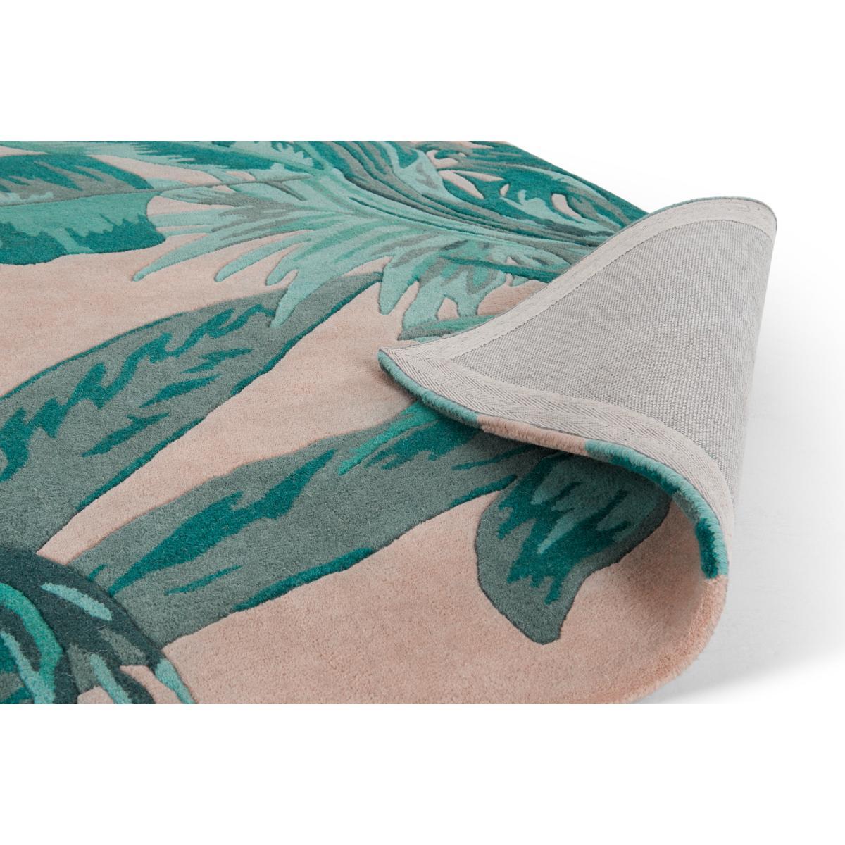 Jangala Botanical Wool Rug, Large 160 x 230cm, Pink and Teal – image 4