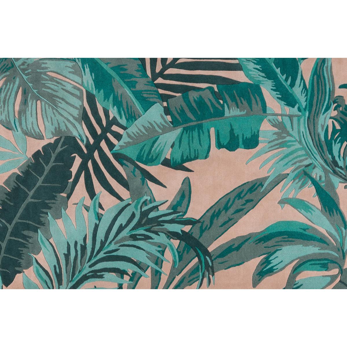 Jangala Botanical Wool Rug, Large 160 x 230cm, Pink and Teal – image 6