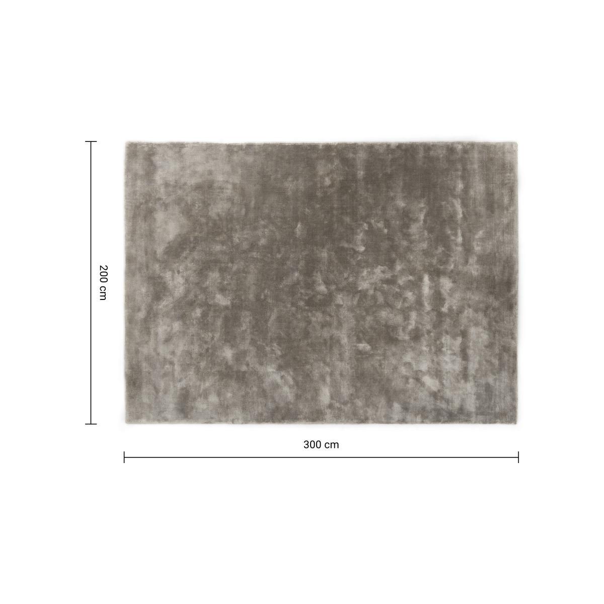Merkoya Luxury Viscose Rug, Extra Large 200 x 300cm, Grey – image 7