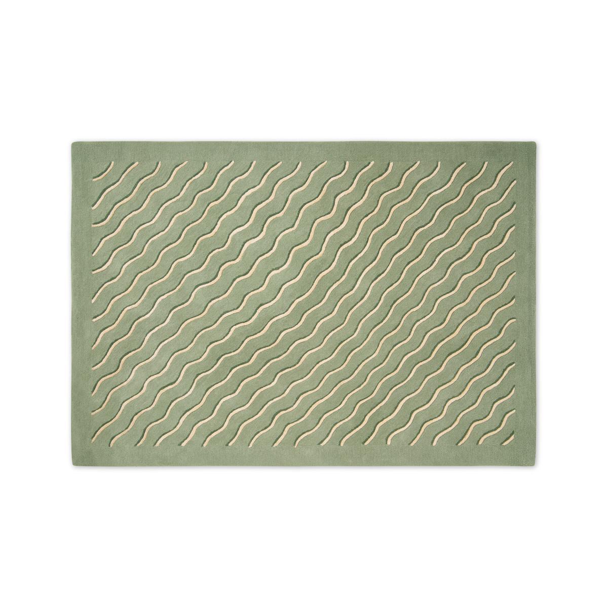 Poodle & Blonde Bellisima Tufted Wool & Viscose Rug, Large 160 x 230 cm, Sage Green – image 2