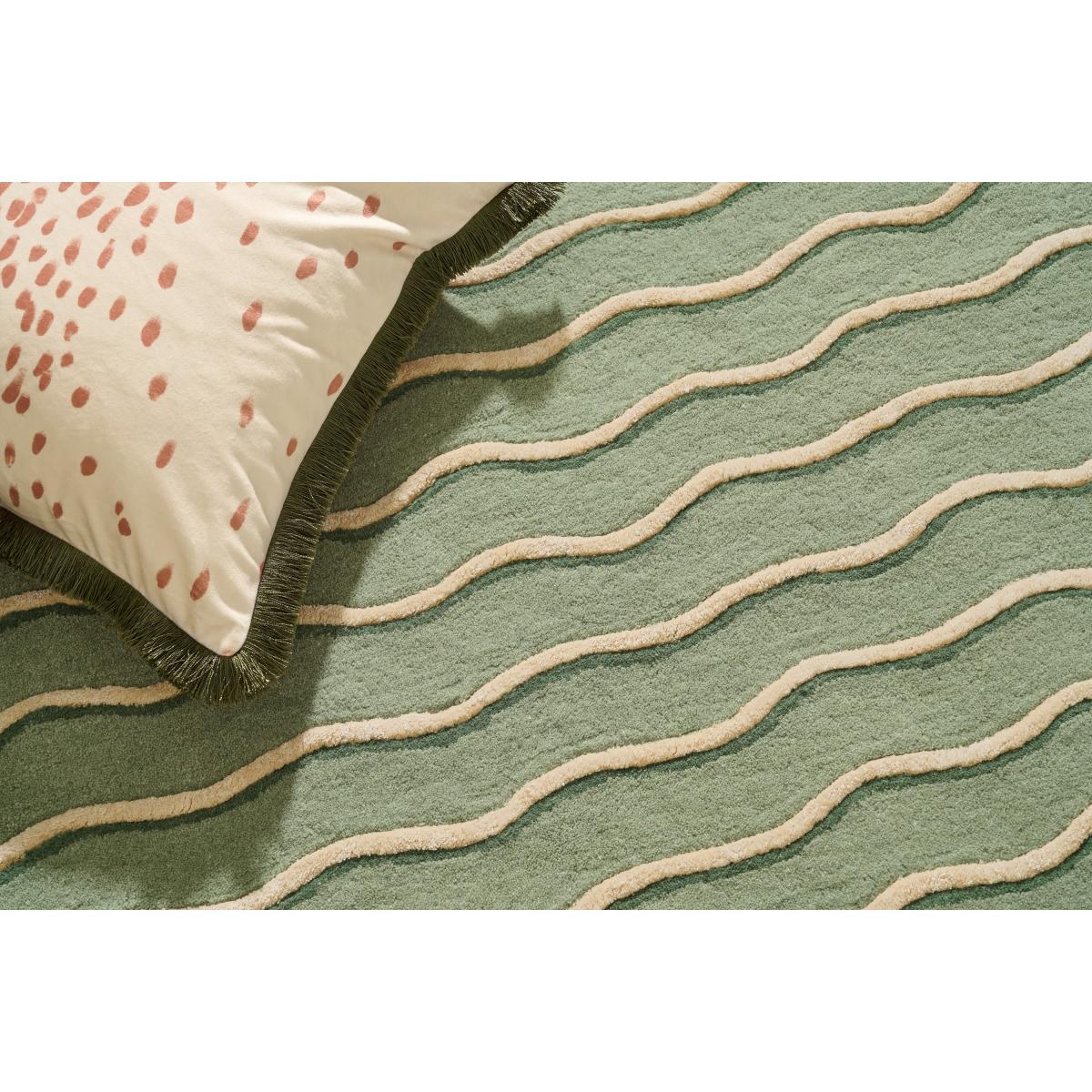Poodle & Blonde Bellisima Tufted Wool & Viscose Rug, Large 160 x 230 cm, Sage Green – image 4