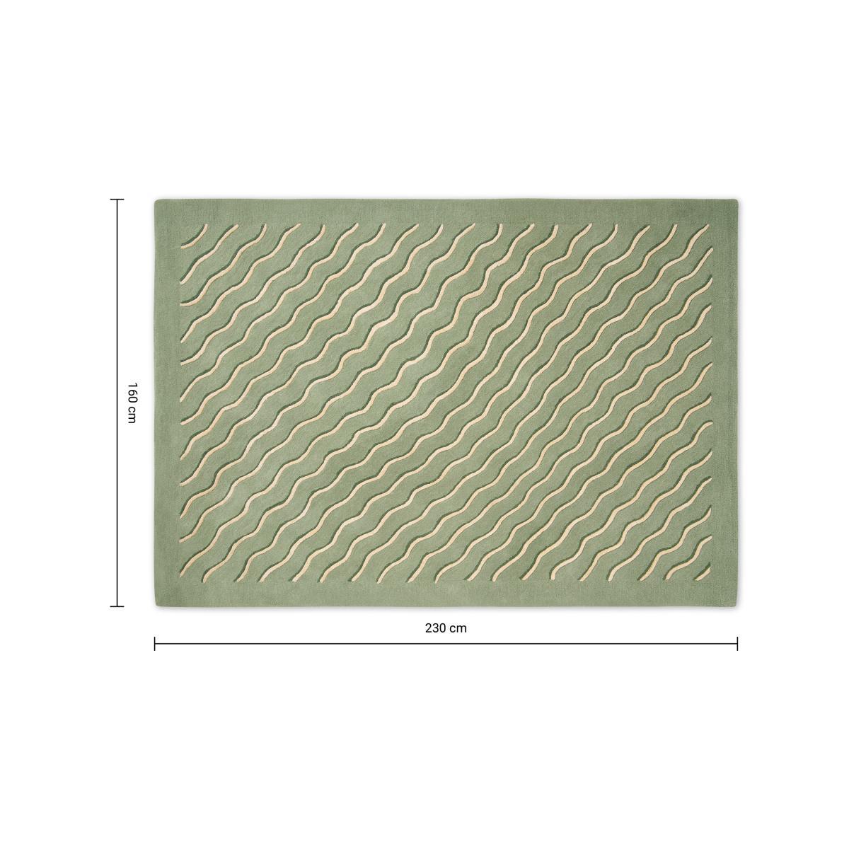 Poodle & Blonde Bellisima Tufted Wool & Viscose Rug, Large 160 x 230 cm, Sage Green – image 7