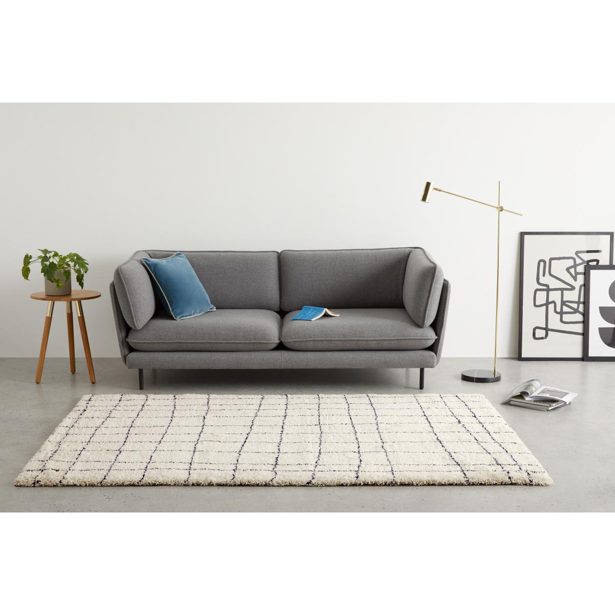 Gunter Pile Rug, Extra Large 200 x 290cm, Ecru & Midnight Blue – image 3