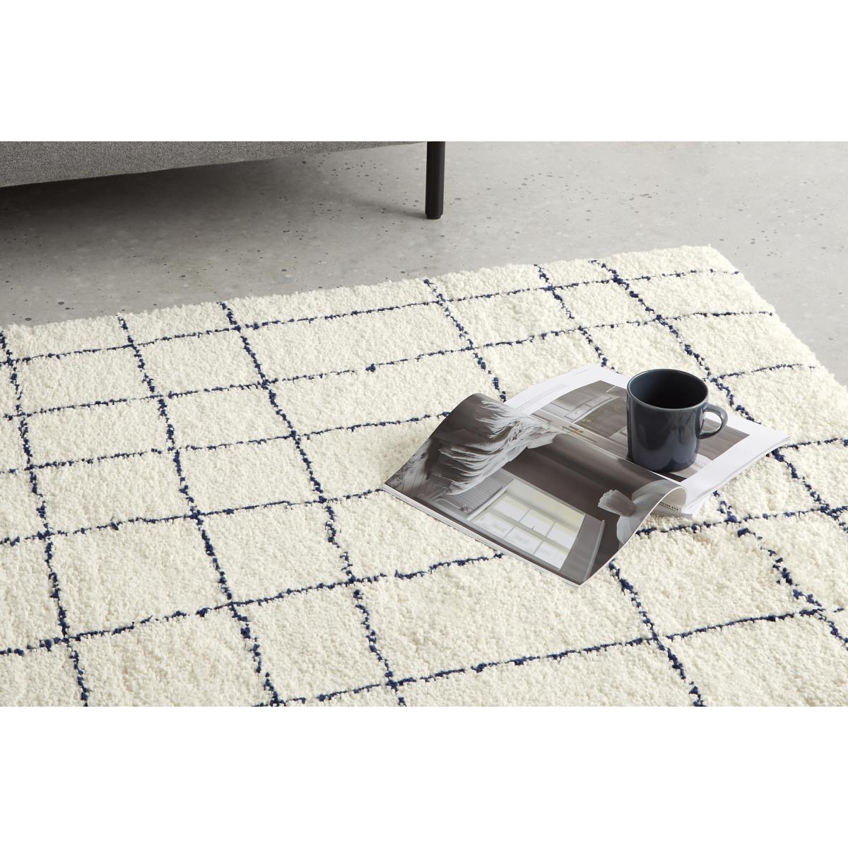 Gunter Pile Rug, Extra Large 200 x 290cm, Ecru & Midnight Blue – image 4
