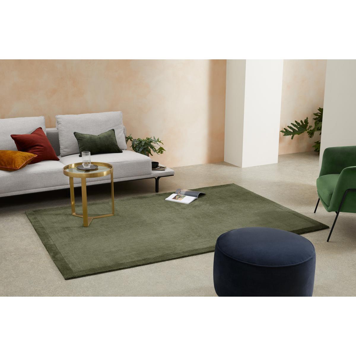 Jago Border Rug, X Large 200 x 300cm, Moss Green – image 3