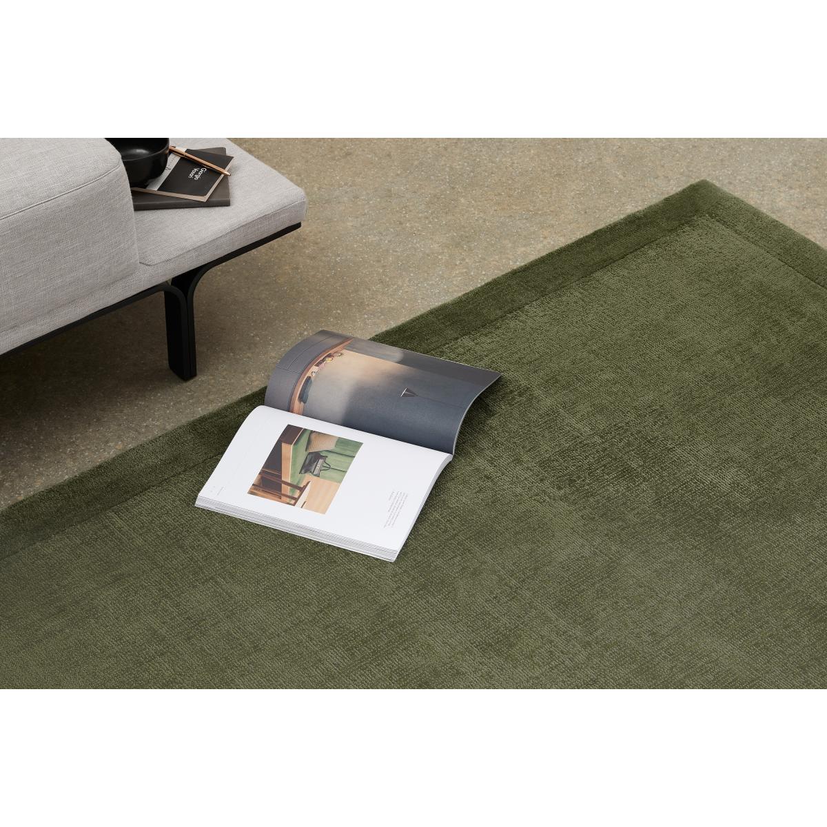 Jago Border Rug, X Large 200 x 300cm, Moss Green – image 4